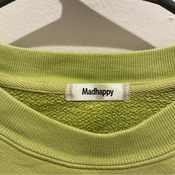 Green MadHappy Crewneck w pink lettering - Picture 4 of 4